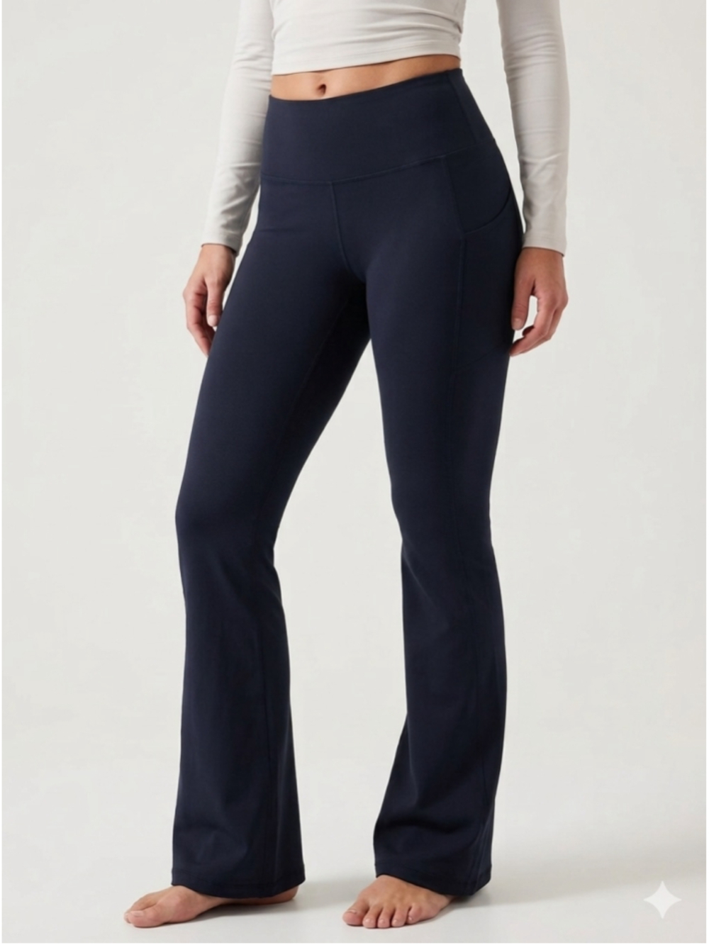 NWT Black Flare Leggings Stretch High-Rise Workout Yoga Pants woman’s med 1101